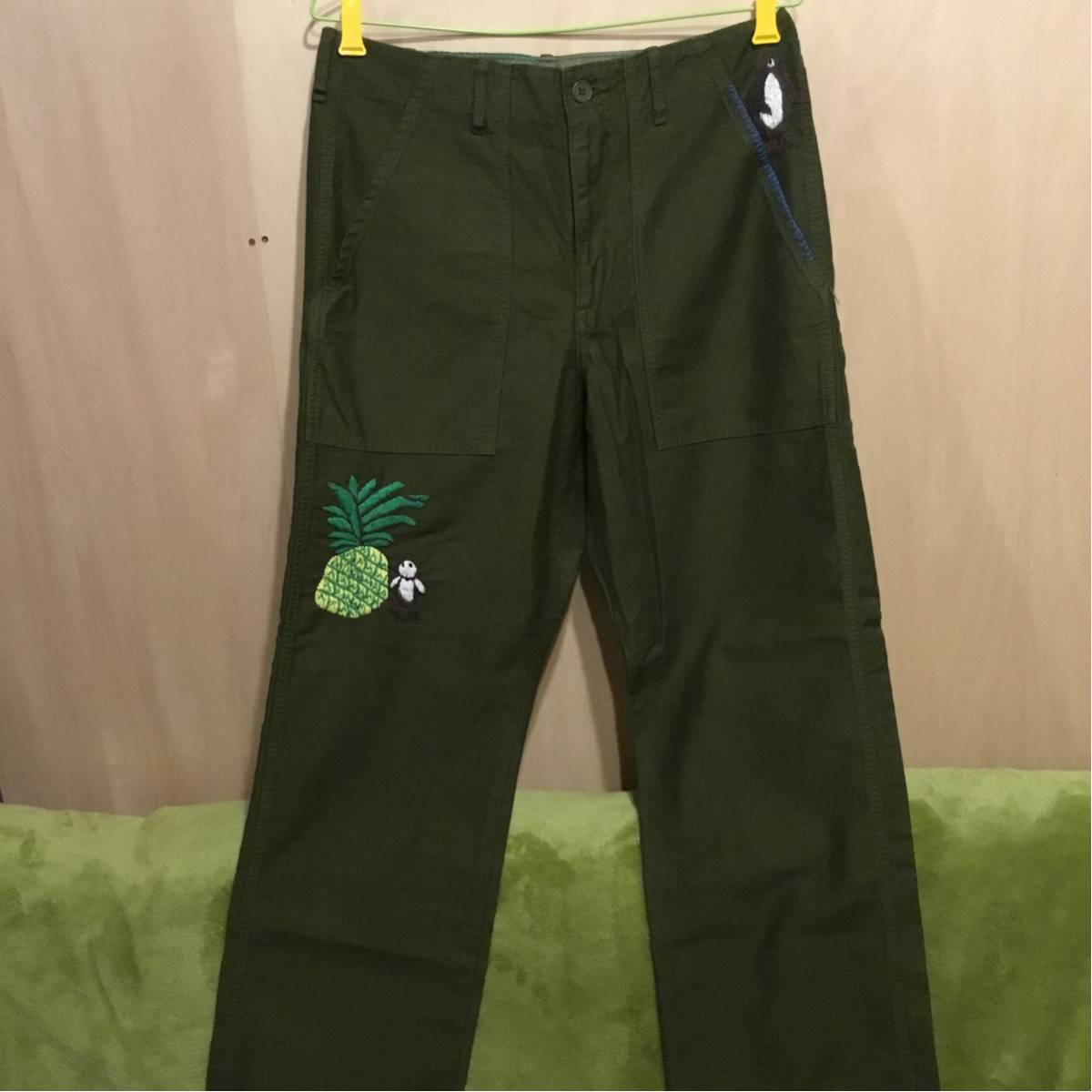 美品 Bohemians ボヘミアンズ パンツ グリーン L bohemians 
