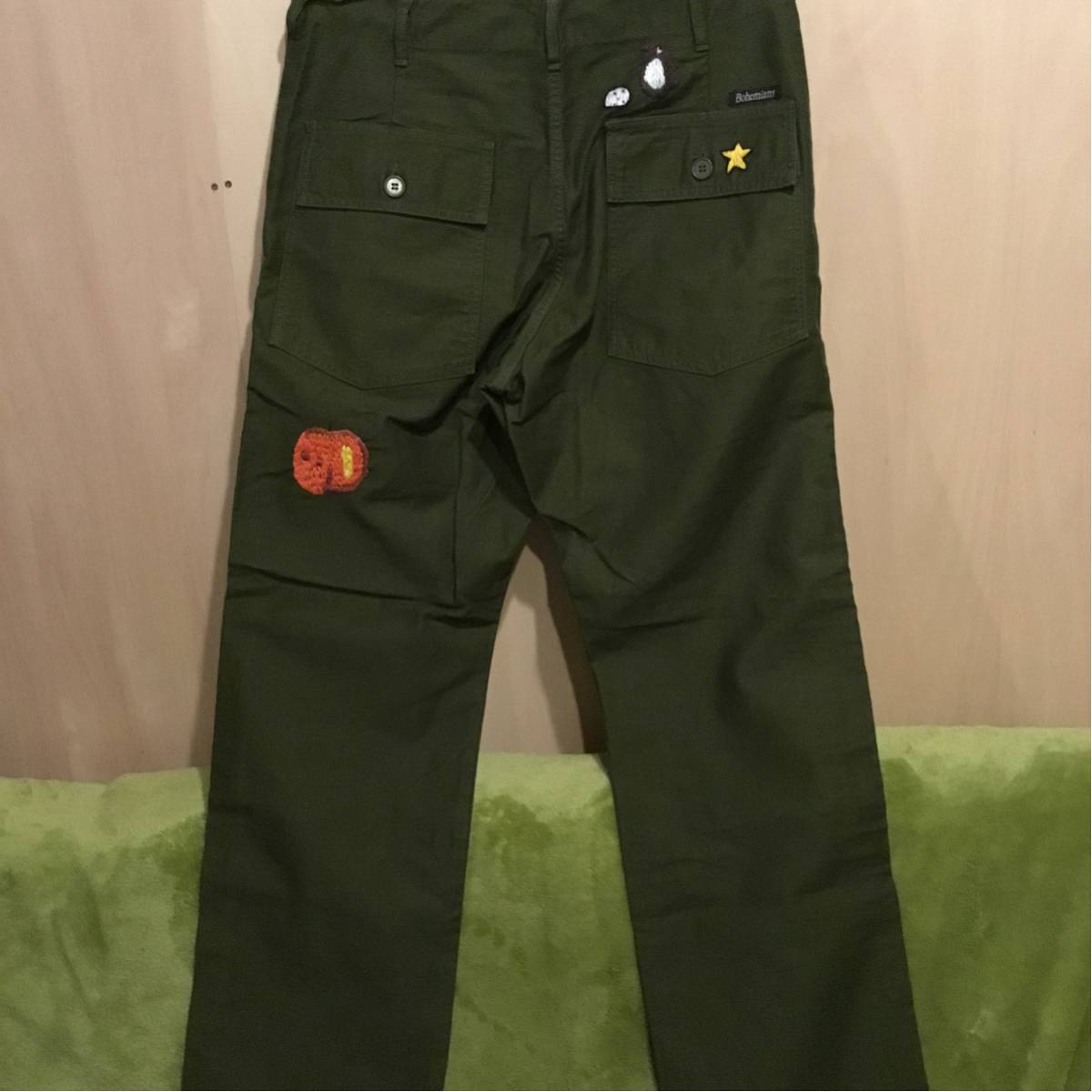美品 Bohemians ボヘミアンズ パンツ グリーン L bohemians 