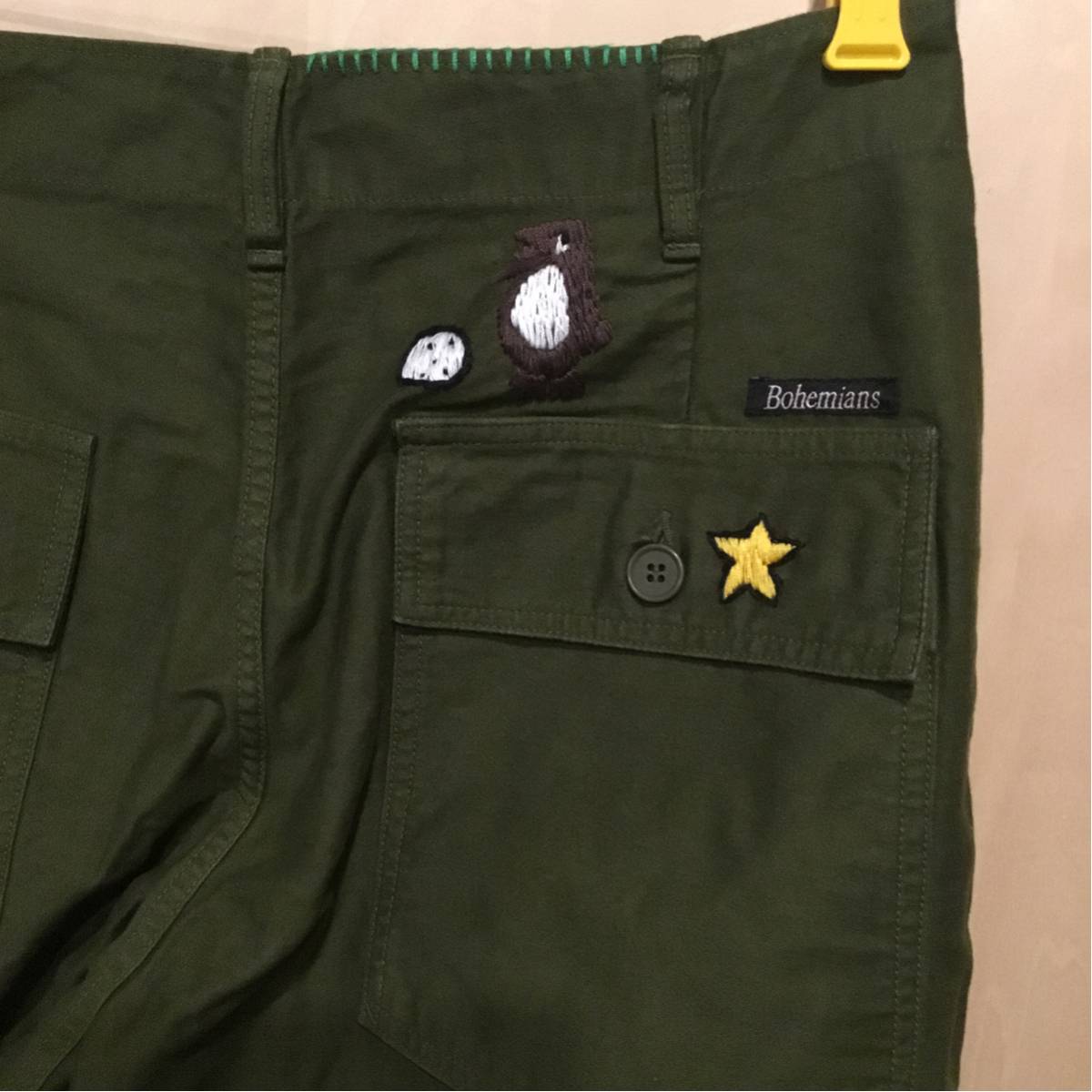 美品 Bohemians ボヘミアンズ パンツ グリーン L bohemians 