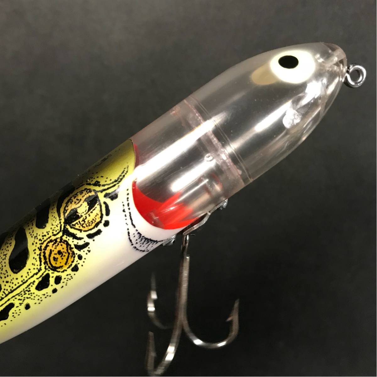 OLD HEDDON ZARA SPOOK C ヘドン ザラスプーク ハンドペイント BABY LUCKY13 NF カラー 共喰いペイント 蛍光レッド Heddon Zara Spook NF ヘドン ブタザラ スプーク □s3069 HEDDON