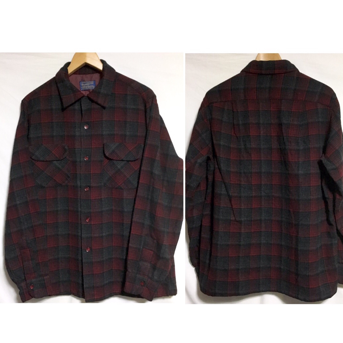 美品 50s ビンテージ PENDLETON オンブレ チェック 開襟 BOX