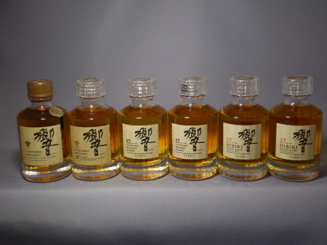 ミニチュア　・　Suntory　「　響　　１７年　」　各種 ・ ６本