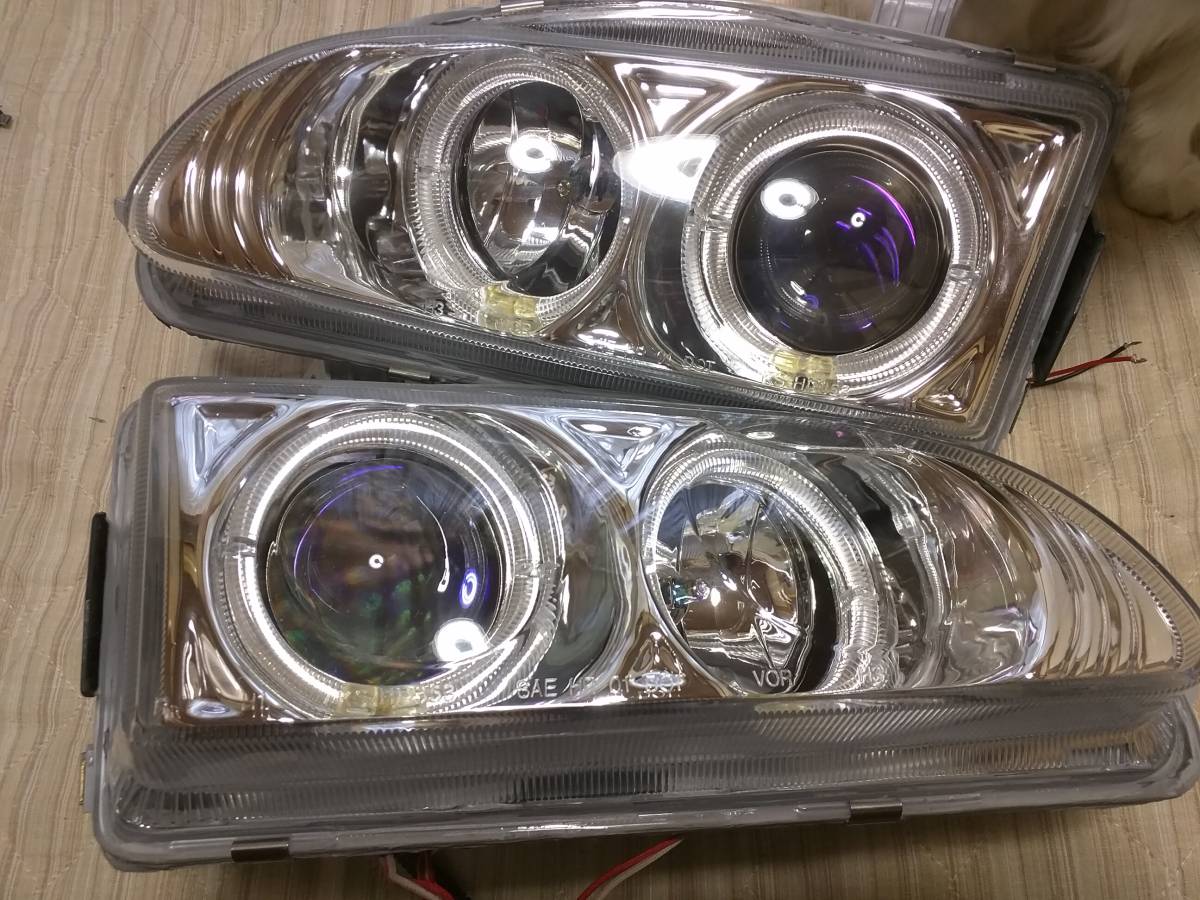 シビック eg6 ej1 ヘッドライト eg EJ EG イカリング付プロジェクター