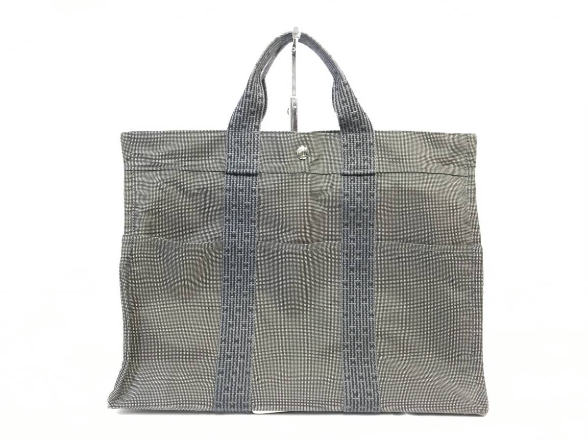 エルメスHERMES トートバッグ エールラインMM グレー エルメス 【公式 