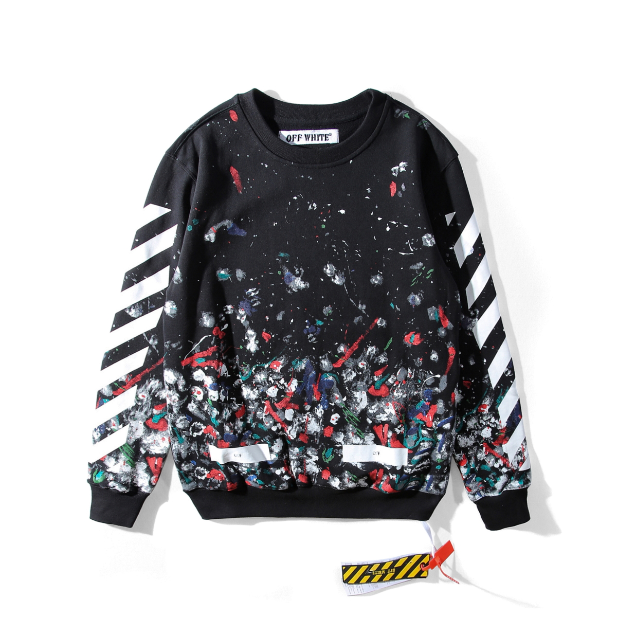 本物 OFF-WHITE オフホワイト パーカー プルオーバー 黒 長袖 スウェットパーカー 秋冬新品 サイズ M 極美品