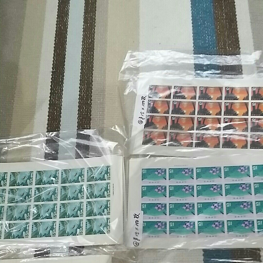 ★再値下げ★送料無料★完全シート★未使用切手 額面48000円　大量放出　15円×3200枚　
