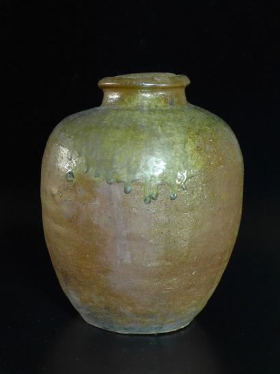 古丹波 自然釉壺　桃山時代　