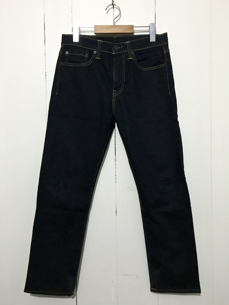 美品 濃紺☆Levis 522 W28 テーパード デニムパンツ ジーンズ ストレッチ 140周年 スリム ストレート