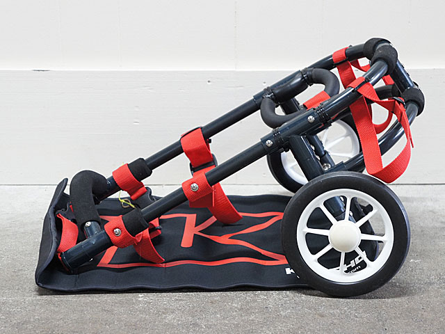 5037【adoworks 犬用車椅子 歩行器 コーギー12kgに使用 2輪タイプ】レンタル  リハビリ ペット介護/美品