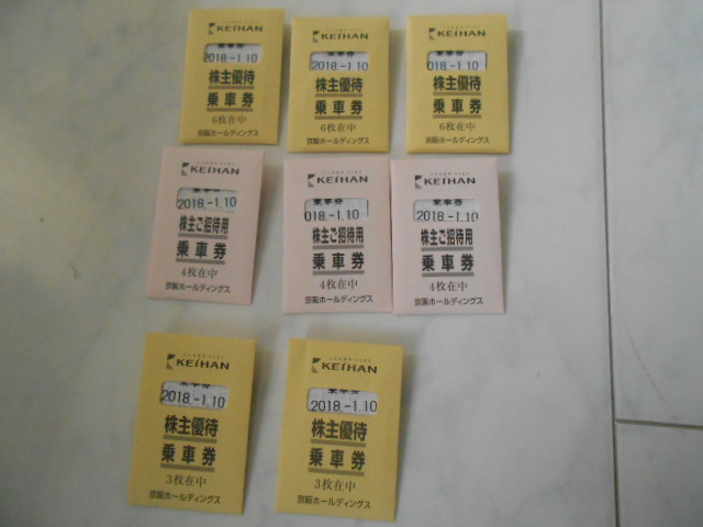 京阪電気鉄道 株主優待乗車券36枚set☆H30.1.10迄_1