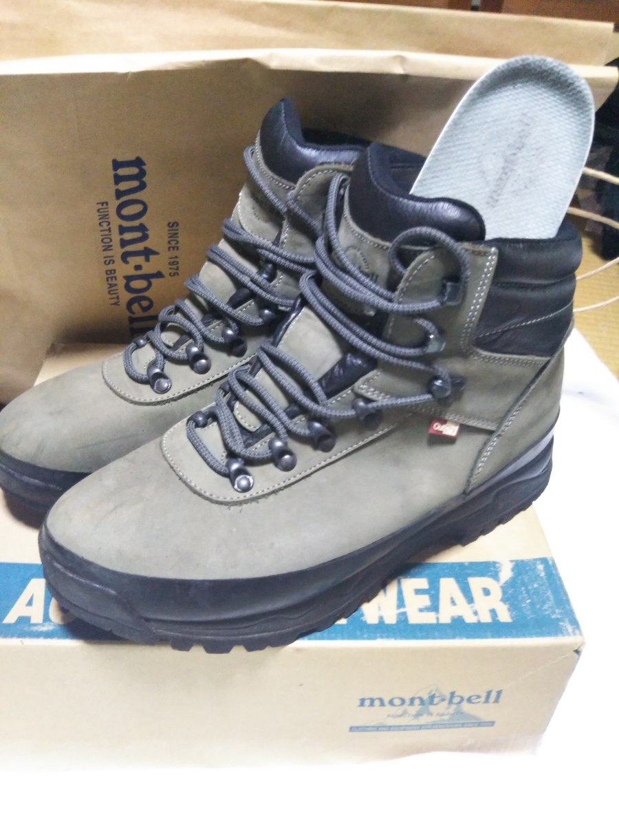 美品モンベル OutDry アルパインクルーザー2300 30cm チャコールトレッキング ソール良　高機能　使用数回