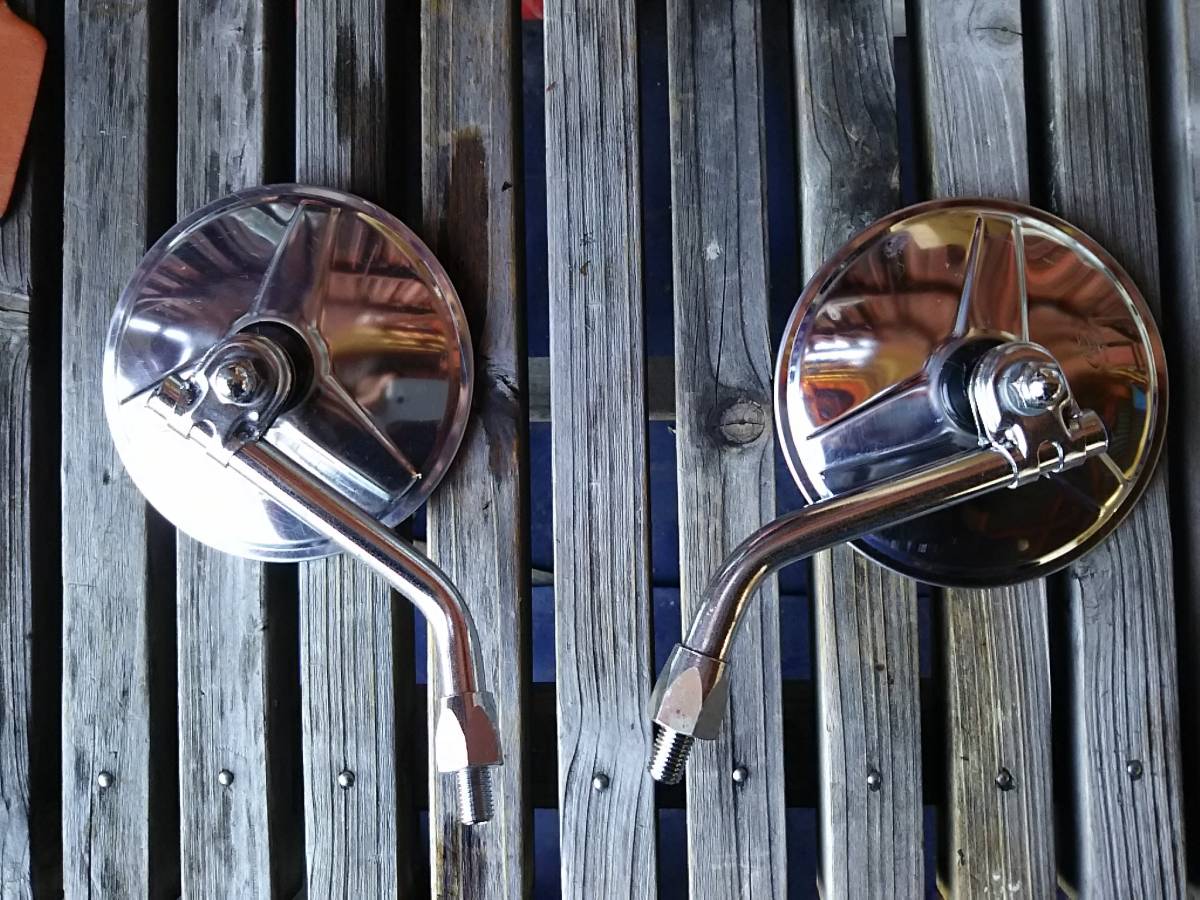 当時物 Z400FX Z550FX カワサキ純正 バックミラー 左右セット 風車手裏剣ミラー KAWASAKI Z1 Z2 Z250FT