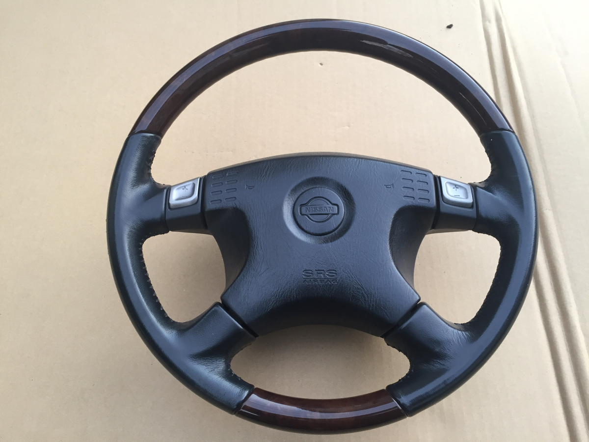 ステージア　WGC34　ウッドコンビ　ステアリング　エアバック