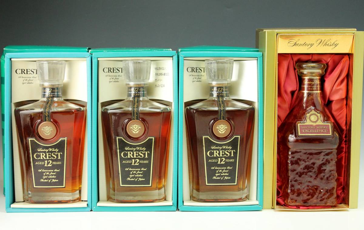 飲料・酒 CREST 12年 ウイスキー 4本セット