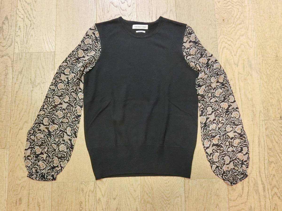 イザベルマラン ISABEL MARANT ETOILE 36 袖ブラウス 切替ニット 