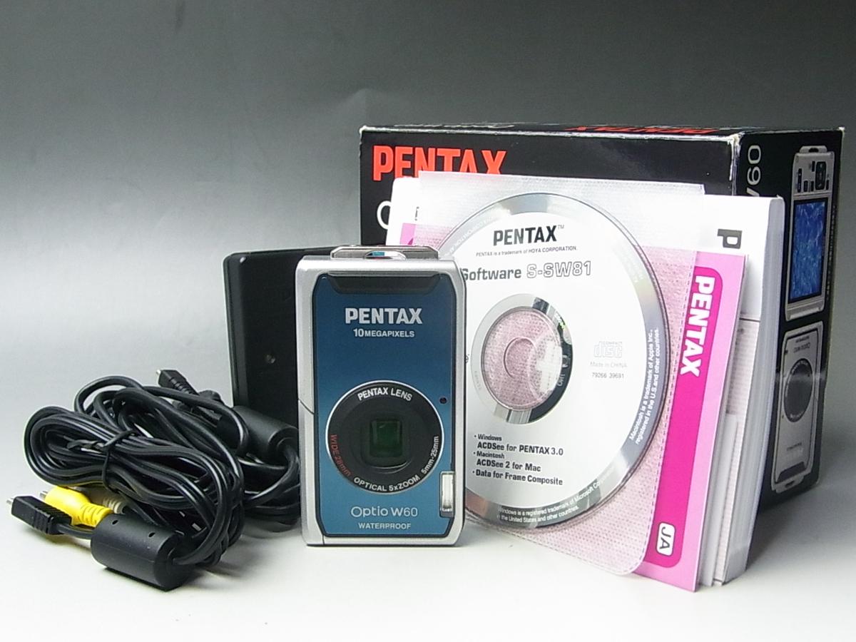 PENTAX Optio W60 デジタルカメラ ピンク 箱 付属品多数 PENTAX Optio W60 デジタルカメラ ピンク 箱 付属品多数 ◇PENTAX