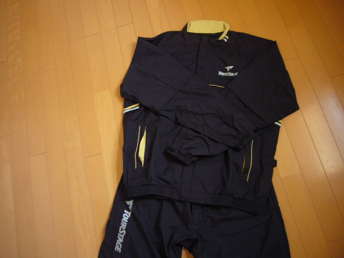 USED☆ツアーステージ☆水神レインウェア上下LL☆おまけレインキャップ付き☆