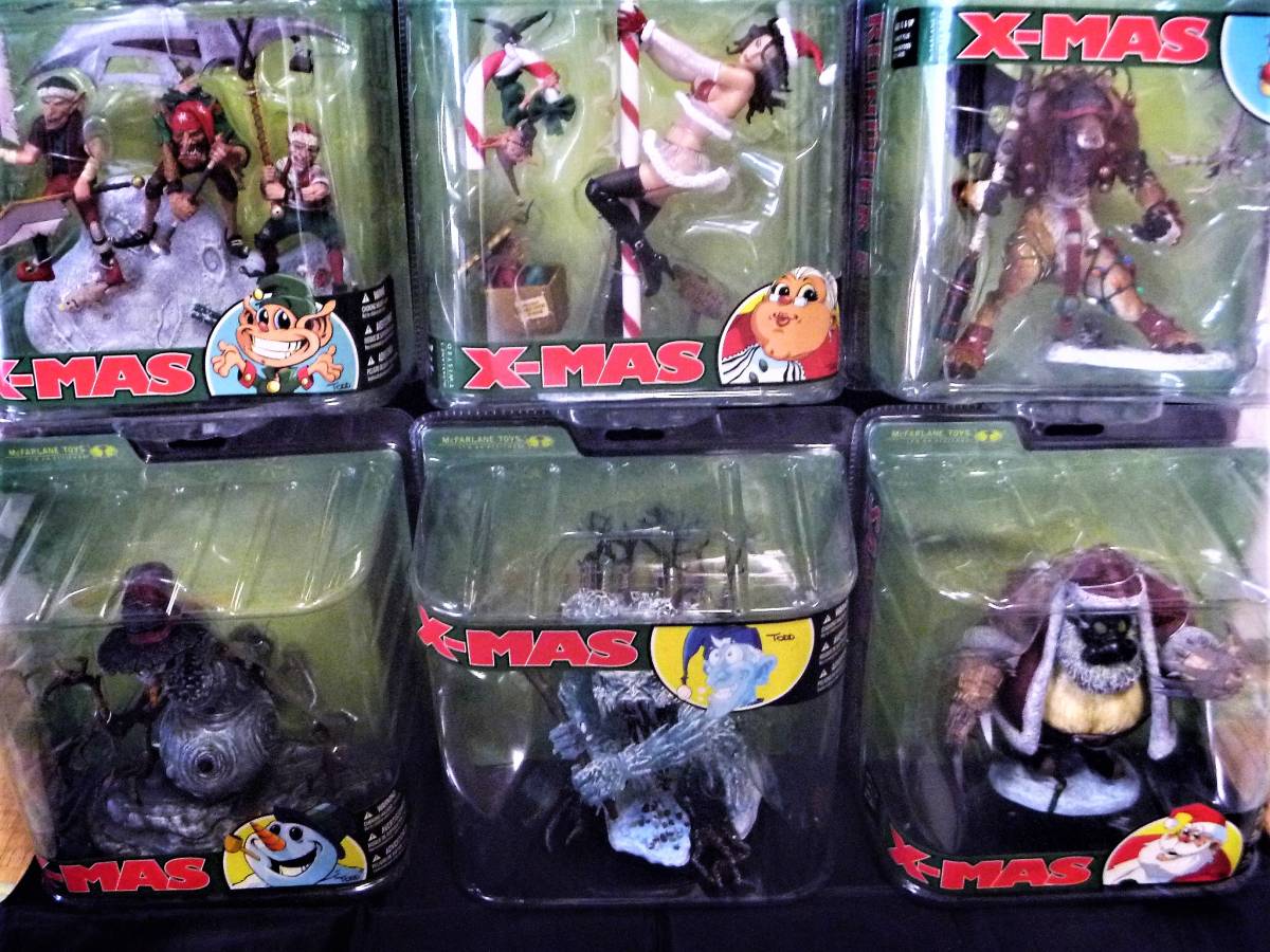 マクファーレントイズ　クリスマス　X-MAS 全6種フルコンプセット　完成品 スタチュー 　検)　サンタ　トナカイ　妖精　ガレージキット