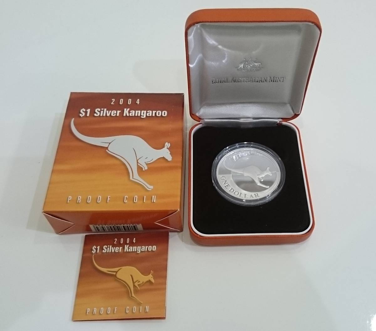 ◆未使用◆オーストラリア 1ドル カンガルー プルーフ銀貨 2004年◆純銀 1oz オンス◆31.1g
