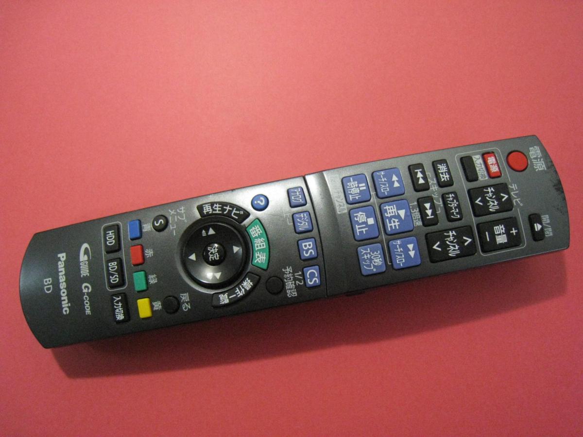 RX1■パナソニック■(DMR-BR500 DMR-BW700 DMR-BW800 DMR-BW900用)BDレコーダリモコン■N2QAYB000188■動作保証　