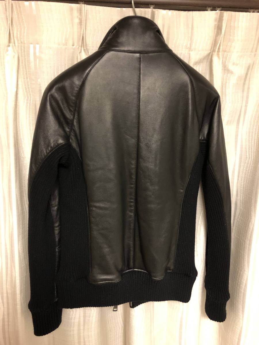 AKM スタンドトラック レザー ダウン 1piu1uguale3 ジャケット wjk 1piu サイドリブ