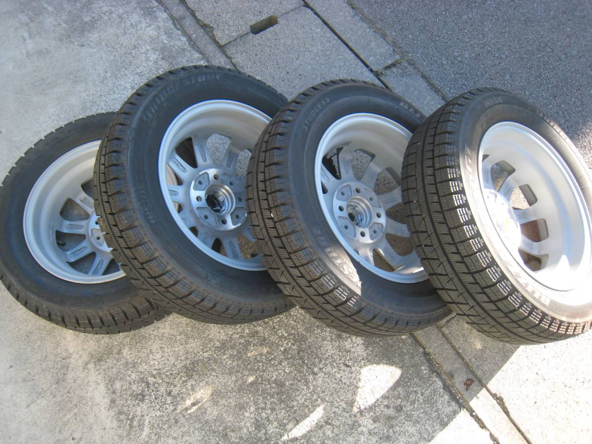 中古タイヤホイール4本セット 155/65R13 ブリヂストン REVO GZ アルミ 