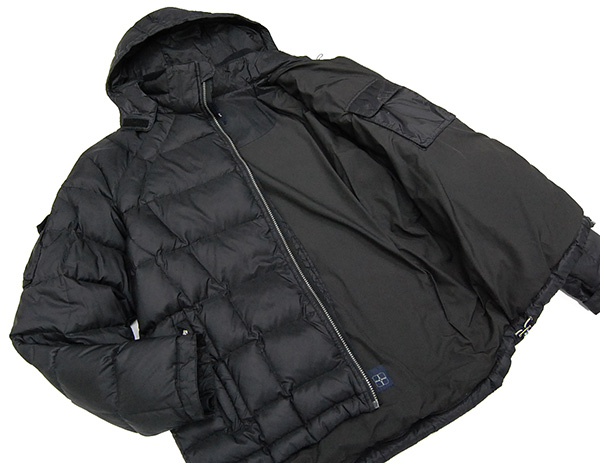 ゼニアスポーツ Zegna Sport 肉厚ダウンジャケット/パーカ 黒/XL ポケッタブル