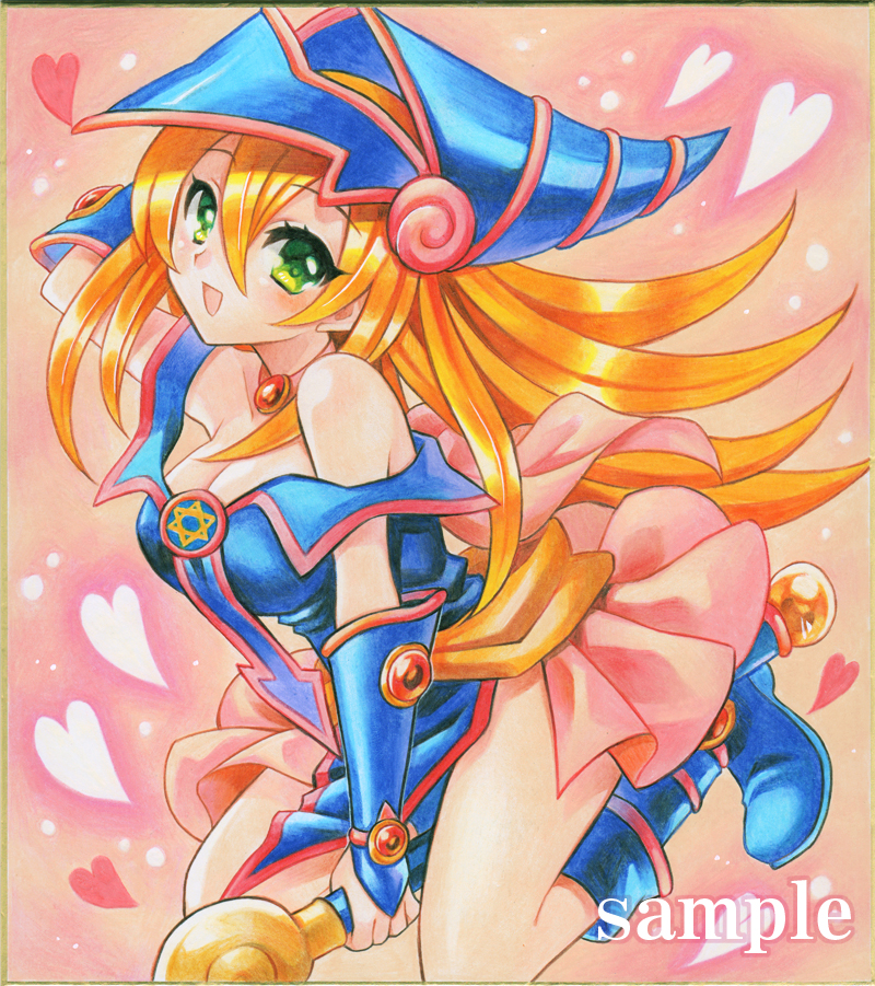 手描きイラスト ブラックマジシャンガール A4 原画 コピック 遊戯王 同人手描きイラスト 遊戯王 ブラックマジシャンガール 原画 A4