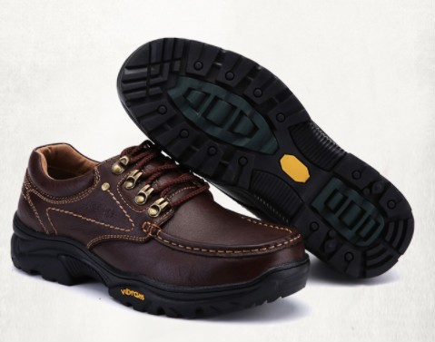 26.5cm★新品 JeeP天然牛革 メンズ　コンフォートシューズ　アウトドア　レースアップ　タンクソール 耐久性★693