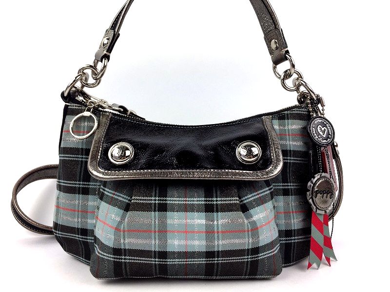 COACH コーチ ポピー タータン グルーヴィー 2way クロスボディ バッグ 