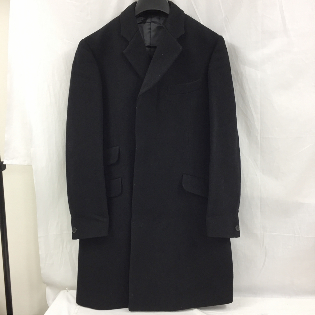 REATS TAILOR ZAZOUS ウール チェスターコート M 黒 メンズ ロング