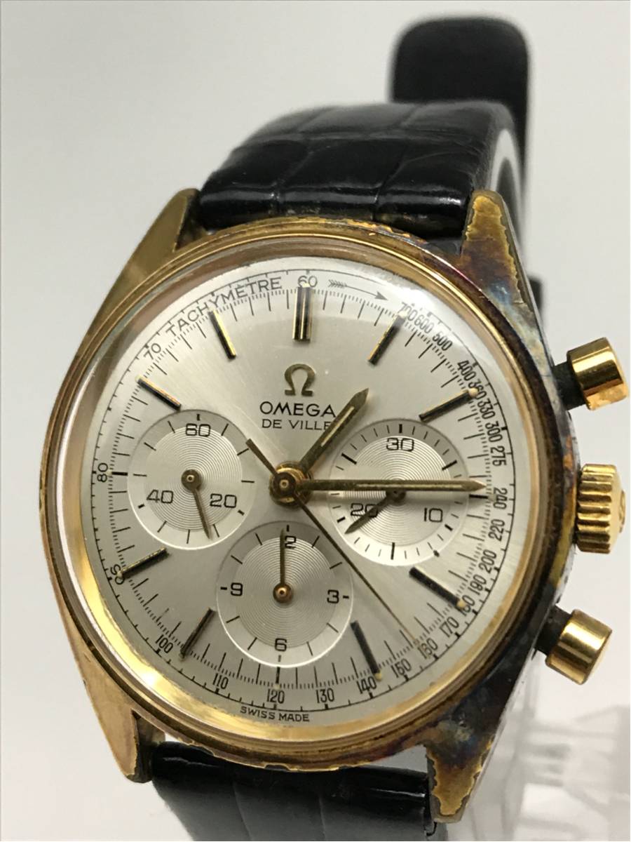 ジャンク オメガ クロノグラフ デビル ベルト社外品 OMEGA オメガ