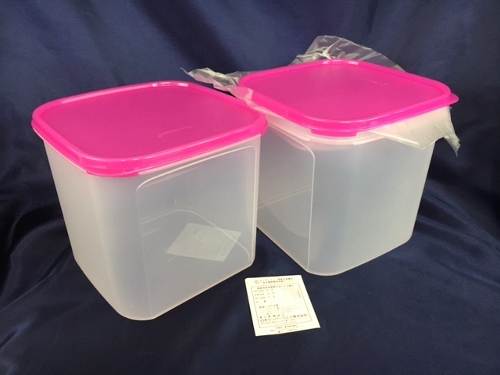 新品♪タッパーウェア MMスクエア＃3 2個セット♪m-92 保存容器 4L