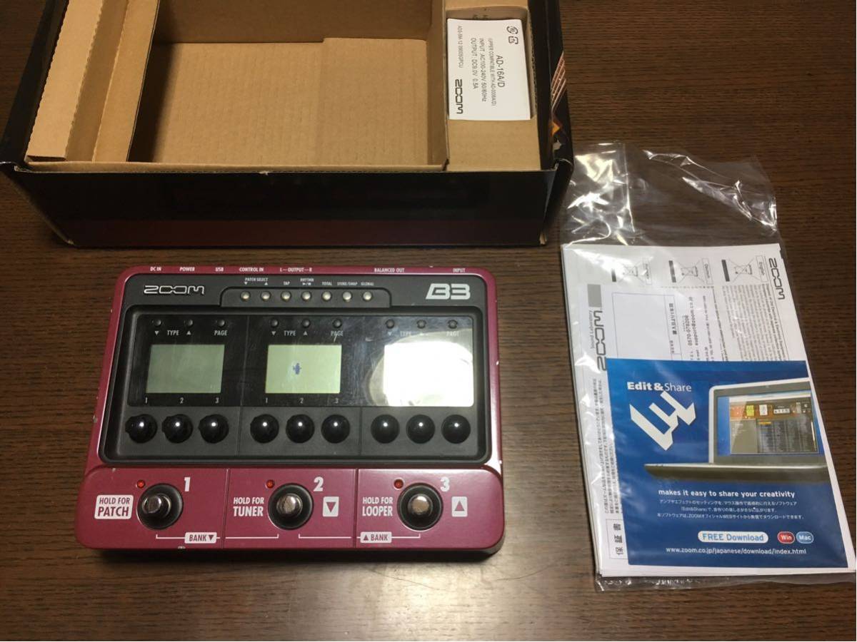 zoom B3マルチエフェクター