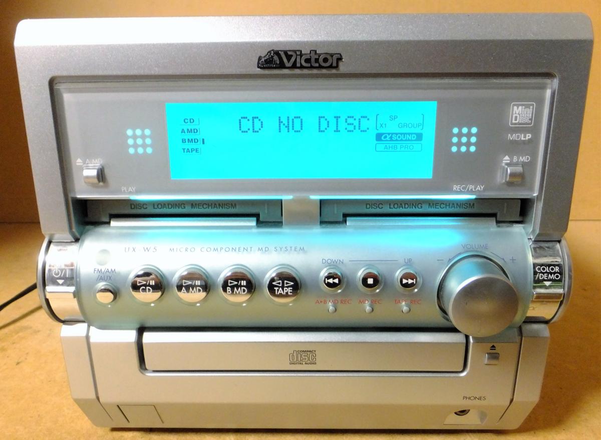 ビクター Victor CA-UXW5 UX-W5 マイクロコンポーネントMDシステム CD 