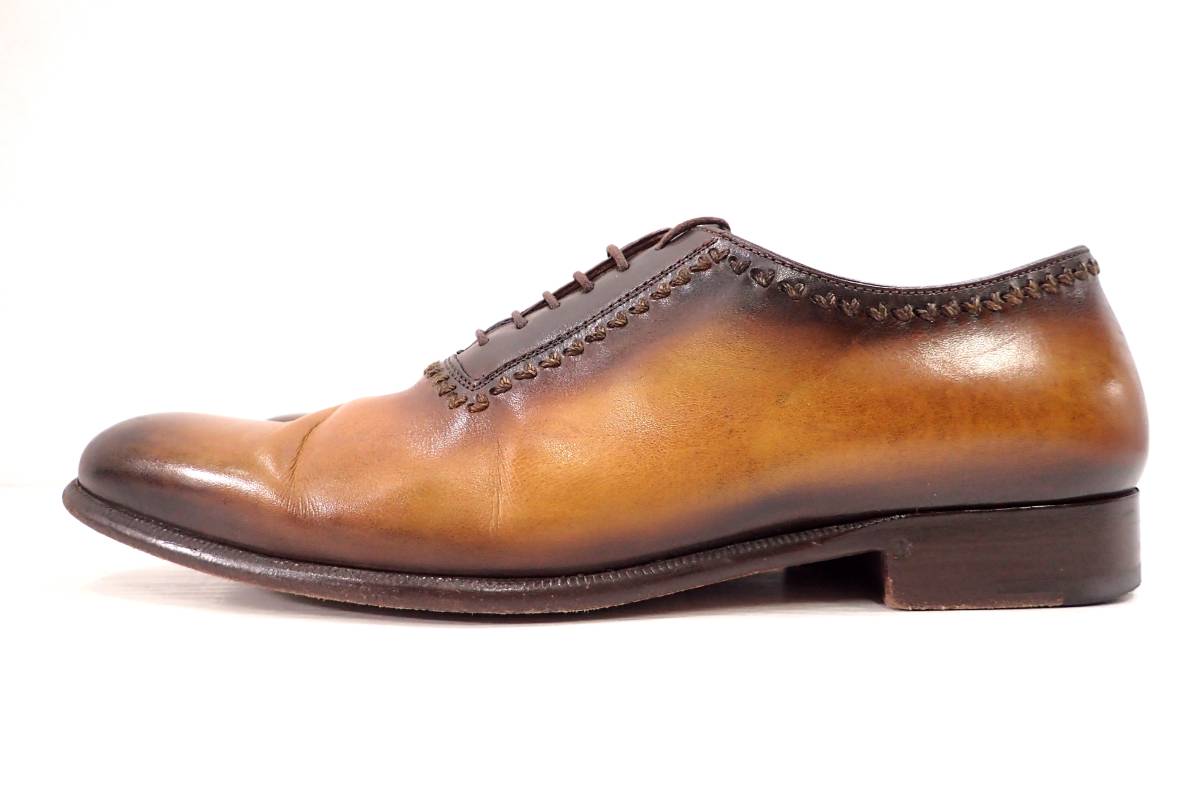 美品◇Berluti ベルルッティ プレーントゥレザーシューズ 5.5 茶 