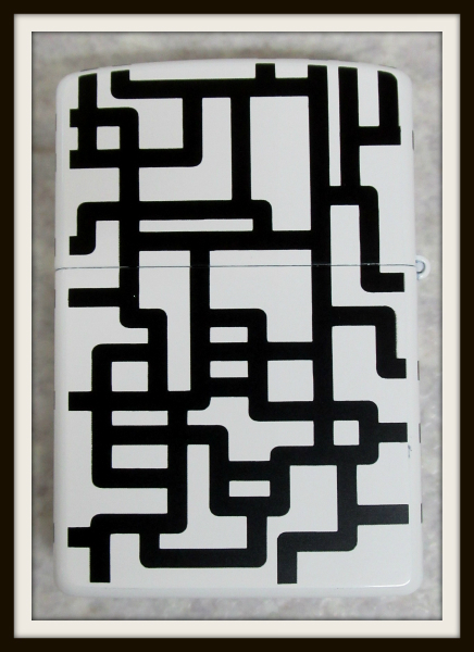 布袋寅泰 Zippo 未使用 ホワイト 布袋ライン(五面彫G柄) ギター柄 白