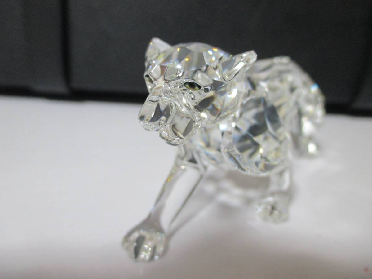 SWAROVSKI SILVER CRYSTAL スワロフスキー タイガー 虎 置物 SWAROVSKI