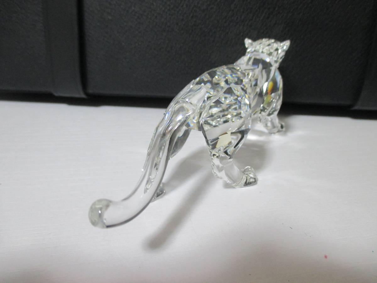 SWAROVSKI SILVER CRYSTAL スワロフスキー タイガー 虎 置物 SWAROVSKI