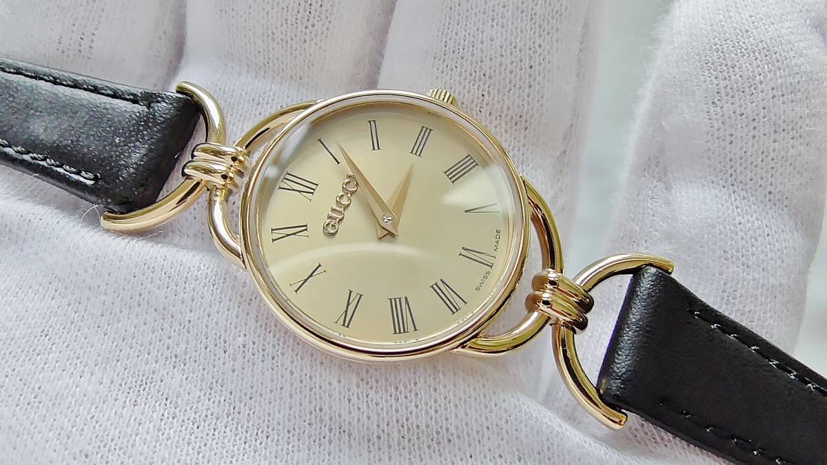 GUCCI グッチ 6000.2.L 女性用 クオーツ腕時計 ベルト：電池新品