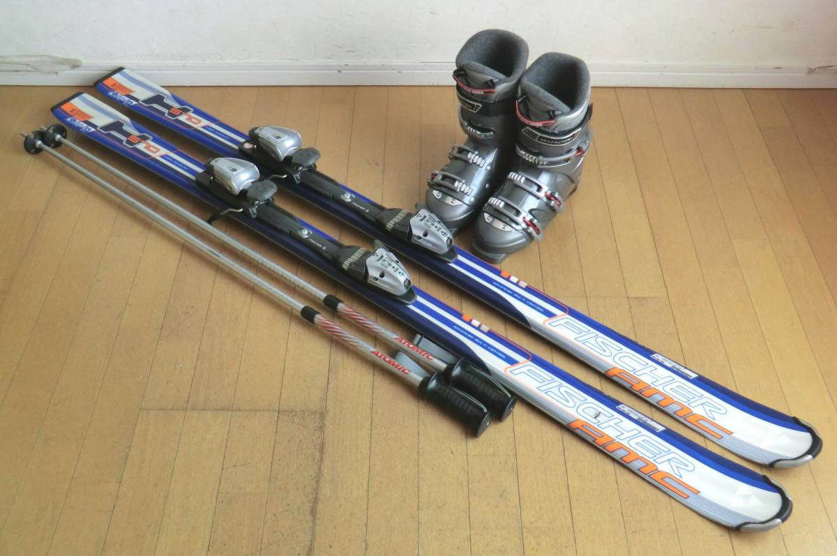 スキー板 □□送料無料□即決□FISCHER＋GEN FACTORY□スキー4点セット