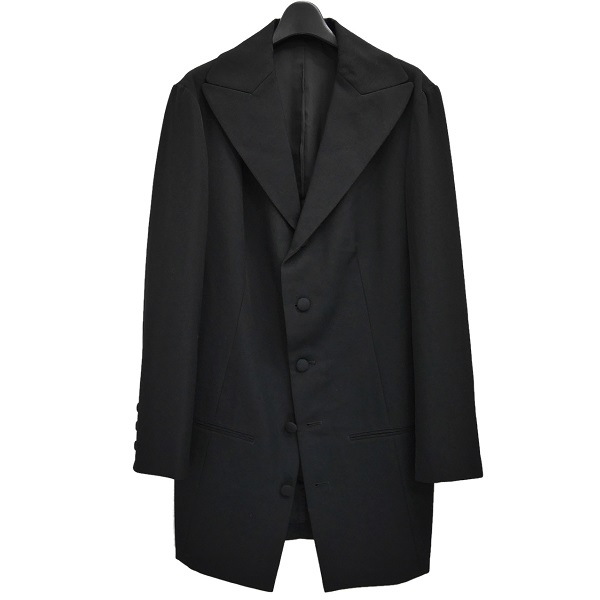 Yohji Yamamoto + NOIR 2013ss ウールギャバ 胡桃ボタン ロング 