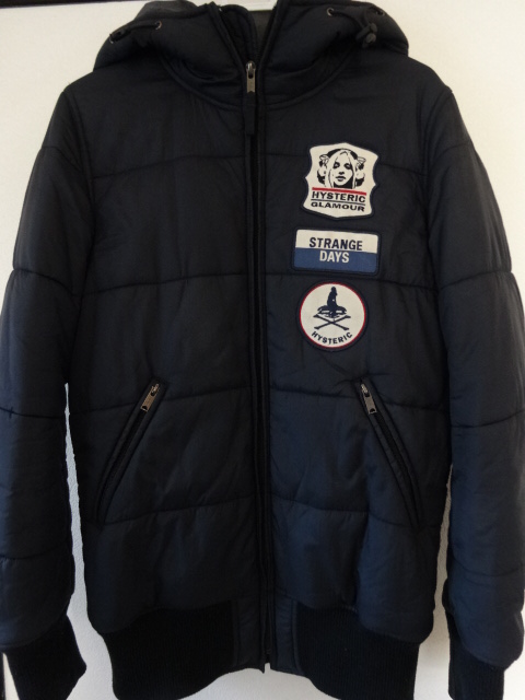良品　ヒステリックグラマー　プリマロフト　ダウン　ジャケット　ワッペン