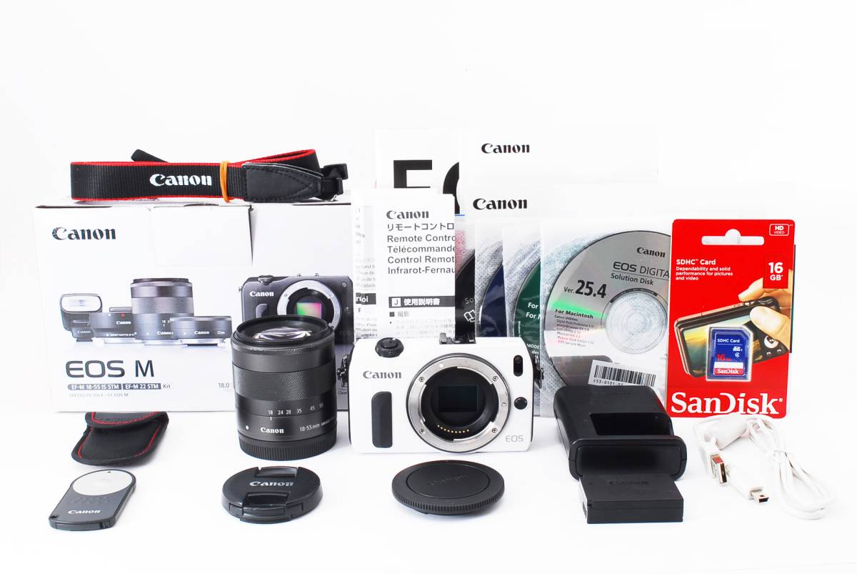☆極上美品☆かわいいボディで写真もキマる☆Canon EOS-M レンズキット