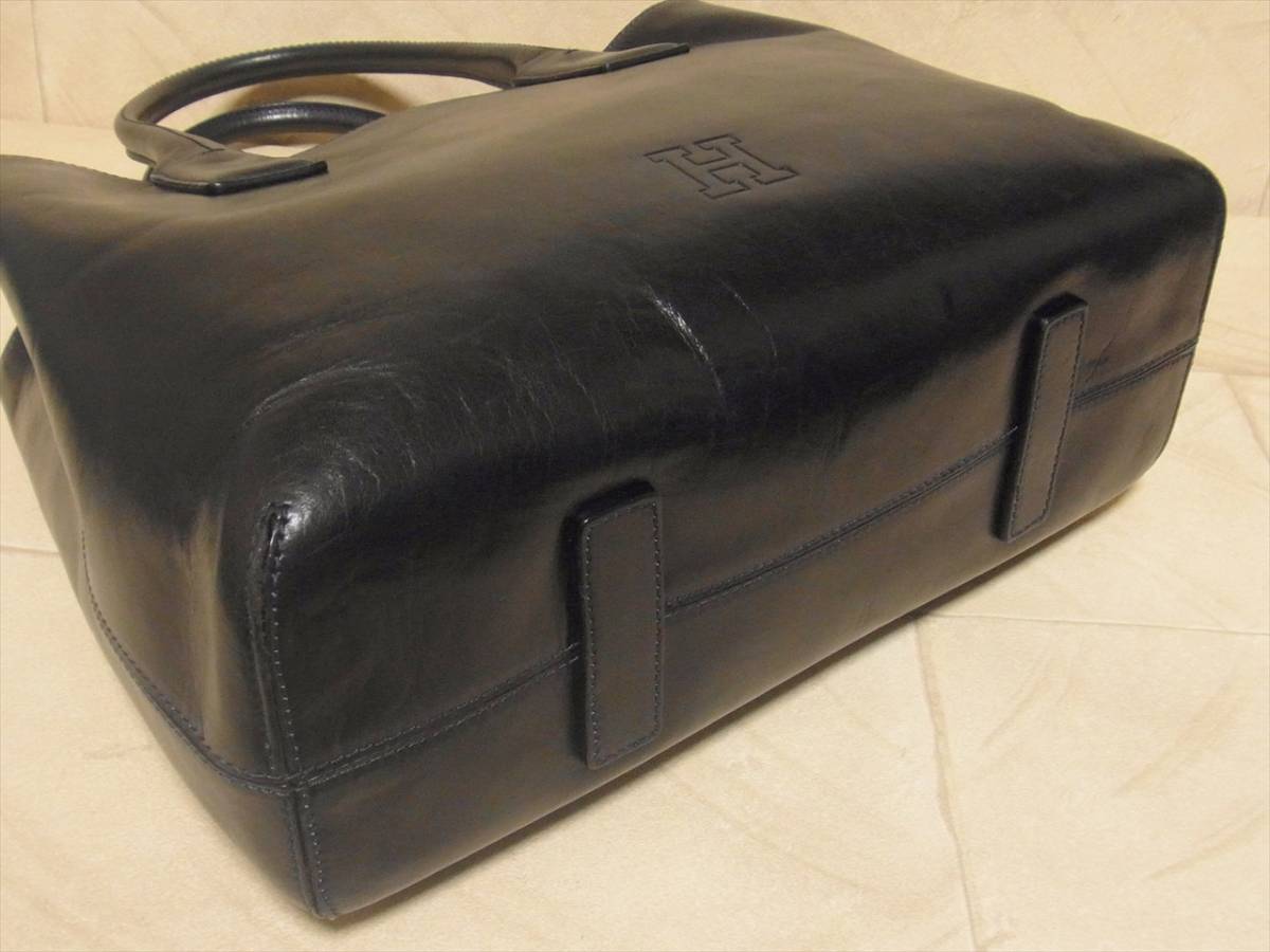 最安の中古 極美品☆HIROFU ヒロフ レザー ロゴ刻印 ハンド トート 