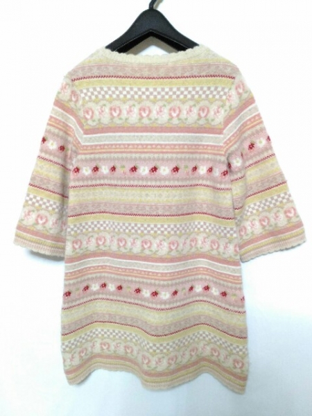 17日まで 美品！PINK HOUSE 花柄長袖チュニック ピンクハウス PINK HOUSE ワンピース チュニック アイボリー×ピンク