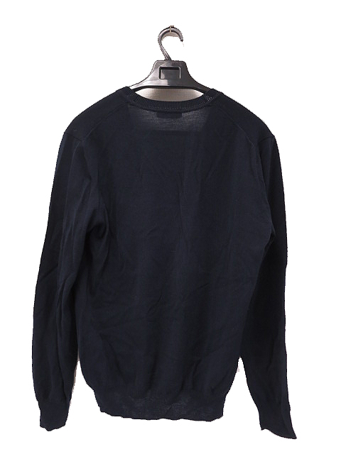 バーニーズニューヨーク 【BARNEYS NEWYORK】 ニットカーディガン size46 ネイビー メンズニット ◆GN757◆