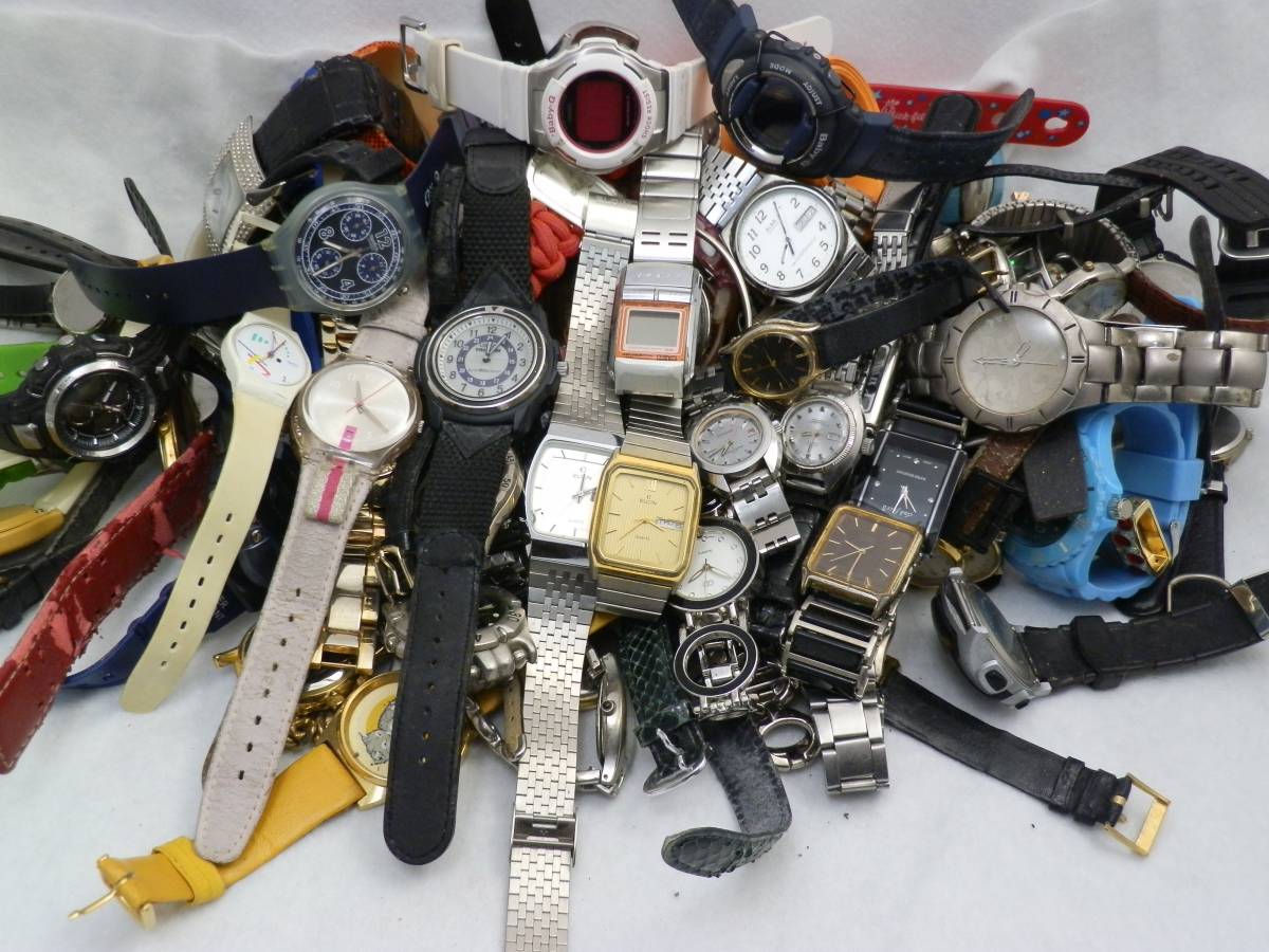 ◇◇ジャンク☆SEIKO CITIZEN SWATCH CASIO ORIENT等含む まとめ 100点 