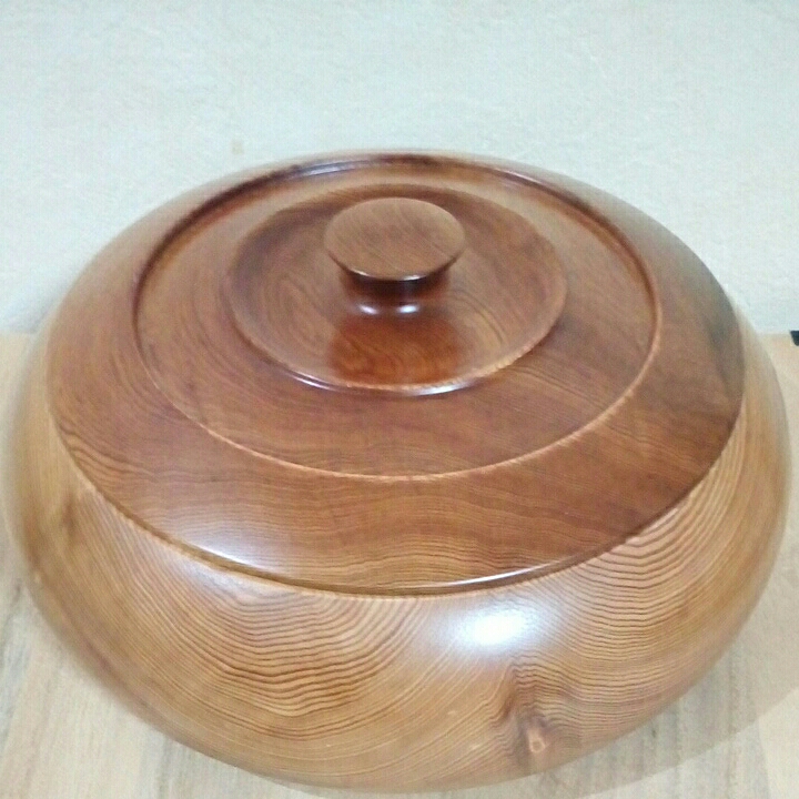 銘木屋久杉 靖修作 菓子器