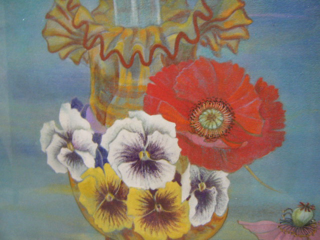 3り12★ 油絵 文周 作(春を呼ぶ) オイルランプと花 額装 | Oil Time 油絵 絵画 絵画教室アトリエ・バンビーノ